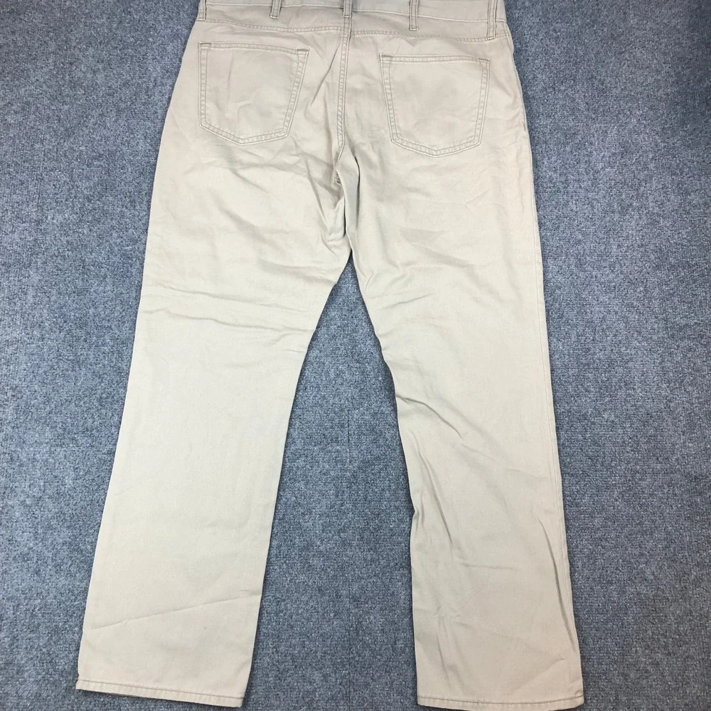 Old Navy Mens Straight Built-In Tough Khaki Pants Tan 38x32 339231-00-1